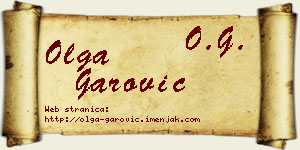 Olga Garović vizit kartica